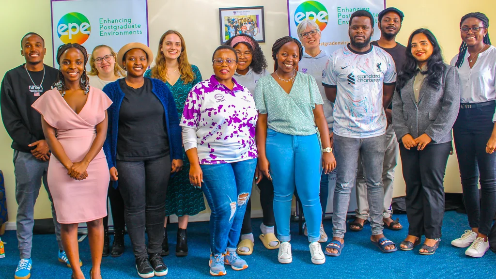 CPGS team and participants of the #3MinuteThesis competition. Photo cred: Vusumzi Fraser Tshekema. 